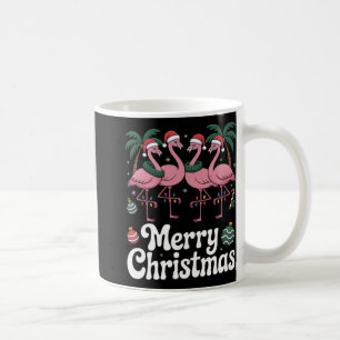 Caneca De Café Feliz Natal Nk Flamingo Chapéu de Papai Noel Luz d