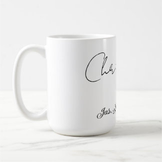 CANECA DE CAFÉ FELIZ NATAL NOME ANO 20XX SIMPLES MINIMALISTA