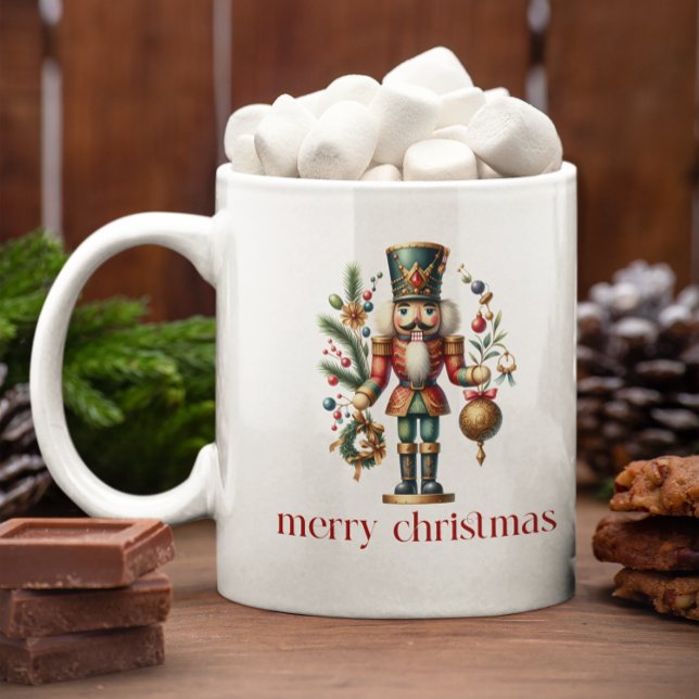 Caneca De Café Feliz Natal Noz-Noz Feliz Texto de Natal (Criador carregado)