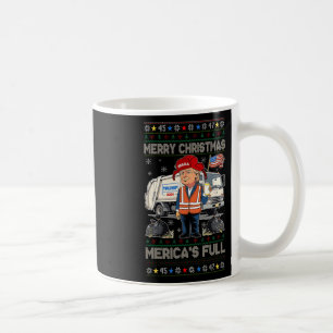 Caneca De Café Feliz Natal O Cheio da Merica Engraçado Trump Xmas