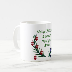 Caneca De Café Feliz Natal & o feliz ano novo conhecidos feitos