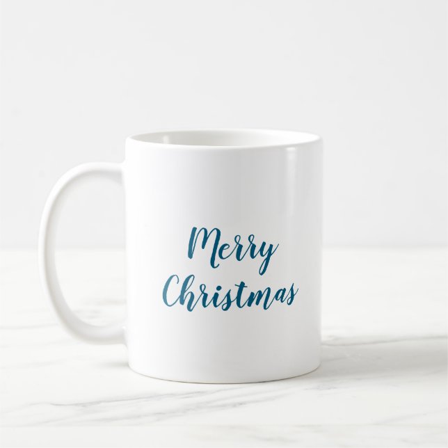 Caneca De Café Feliz Natal Oceano Azul (Esquerda)