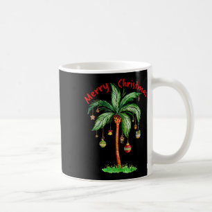 Caneca De Café Feliz Natal Palmeira Havaí Havaiano Tropical