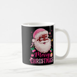 Caneca De Café Feliz Natal Papai Noel Afro Preto Africano America