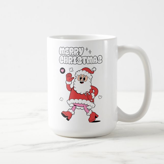 Caneca De Café Feliz Natal - Papais noeis de Groovy Strut (Direita)