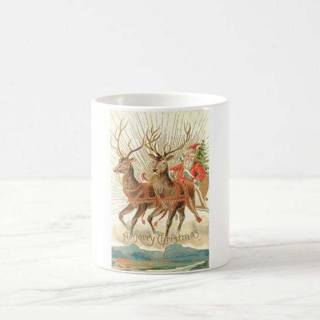 Caneca De Café Feliz Natal (Papais noeis e sua Reindeer) (Centro)