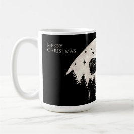 Caneca De Café Feliz Natal Papais noeis Sleigh Reindeer Full Moon
