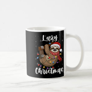 Caneca De Café Feliz Natal Papais noeis Sloth Slothmas Lazy