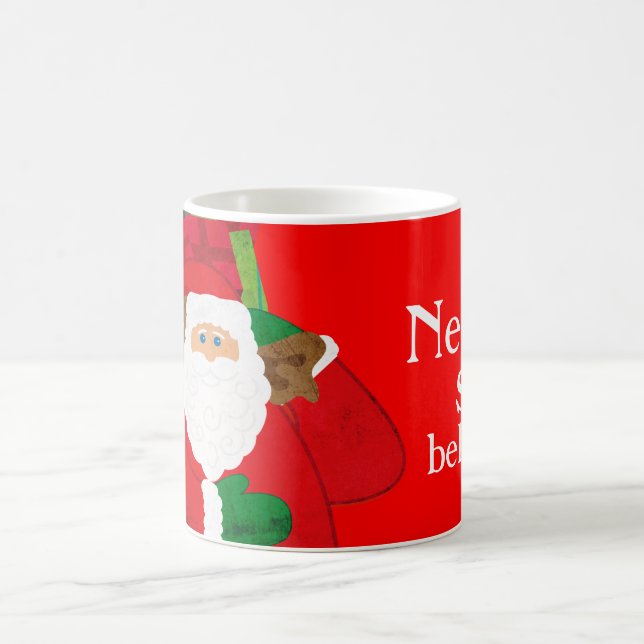 Caneca De Café Feliz Natal Papais noeis vermelhos acreditando na  (Centro)
