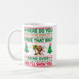 Caneca De Café Feliz Natal Para O Macaco-Presente