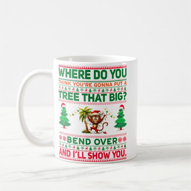 Caneca De Café Feliz Natal Para O Macaco-Presente (Esquerda)