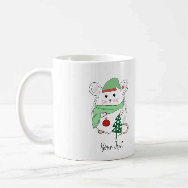 Caneca De Café Feliz Natal para Pequeno Hamster (Esquerda)