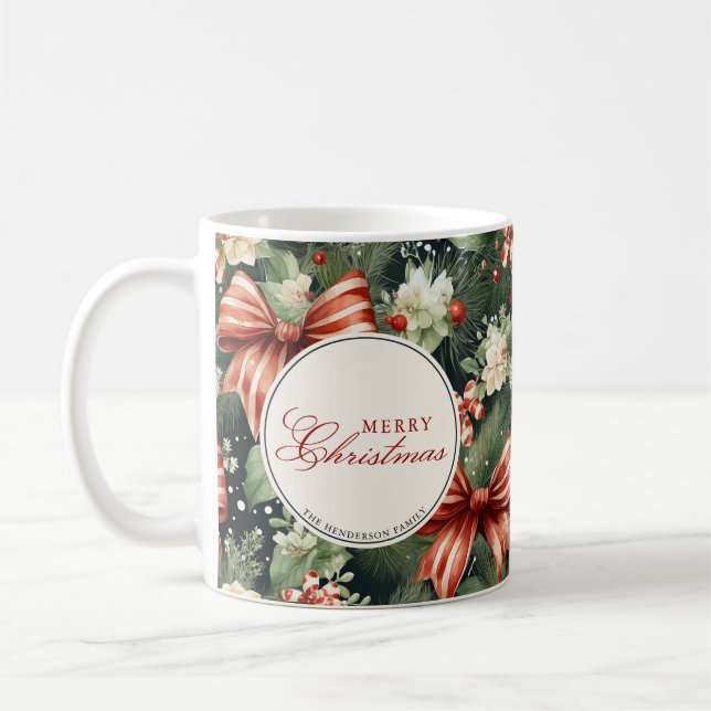 Caneca De Café Feliz Natal Personalizado (Esquerda)