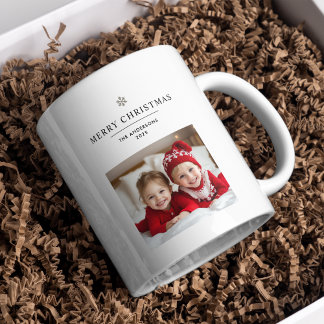 Caneca De Café "Feliz Natal personalizado com foto e nome