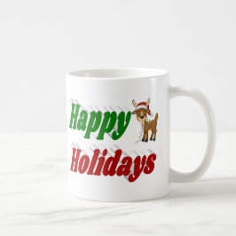 Caneca De Café Feliz Natal Reindeer Meia-Típica Natal
