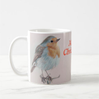 Caneca De Café "Feliz Natal" Robin fofo