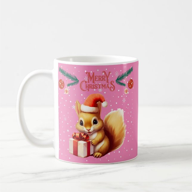 Caneca De Café Feliz Natal Rosa - Chipset (Esquerda)