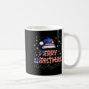 Caneca De Café Feliz Natal Santa Chapéu Pjs Pijamas Bandeira dos