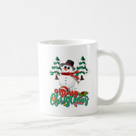 Caneca De Café Feliz Natal Snowman