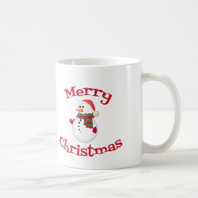 Caneca De Café Feliz Natal Snowman Mugs Cups (Direita)