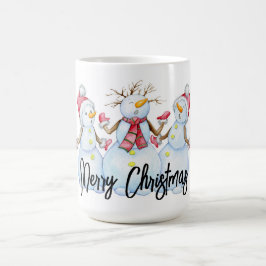 Caneca De Café Feliz Natal Snowmen Café Mug