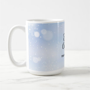 Caneca De Café Feliz Natal Snowy Sky Personalizado