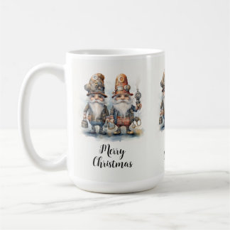 Caneca De Café Feliz Natal Steampunk Gnomos