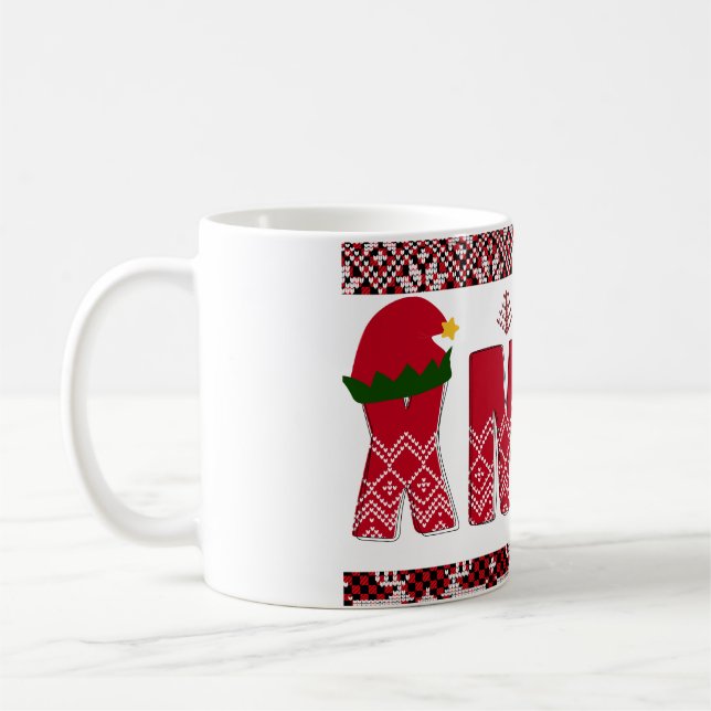 Caneca De Café Feliz Natal, Trendy Elegant (Esquerda)