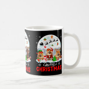 Caneca De Café Feliz Natal Três Papais noeis Elf Reindeer Dachshu
