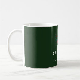 Caneca De Café Feliz Natal Verde Personalizado Família
