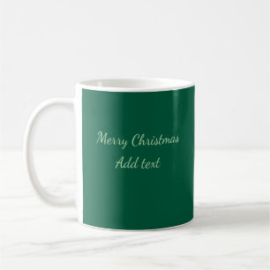 Caneca De Café Feliz Natal verde plano solo holida