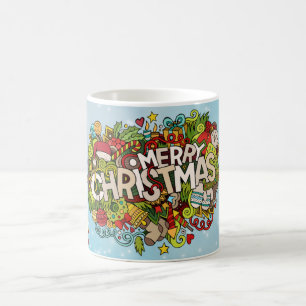 Caneca de café Feliz Natal vibes professora santa
