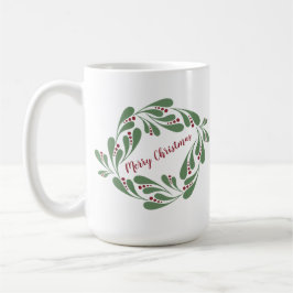 Caneca De Café Feliz Natal Wreath - Mug