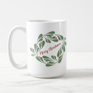 Caneca De Café Feliz Natal Wreath - Mug