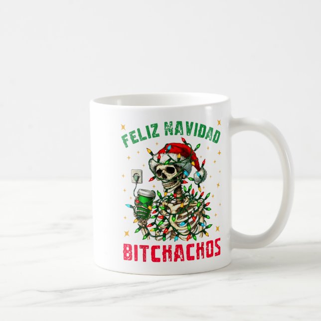 Caneca De Café Feliz Navidad Achos Shirt Merry Xmas Christmas Lig (Direita)
