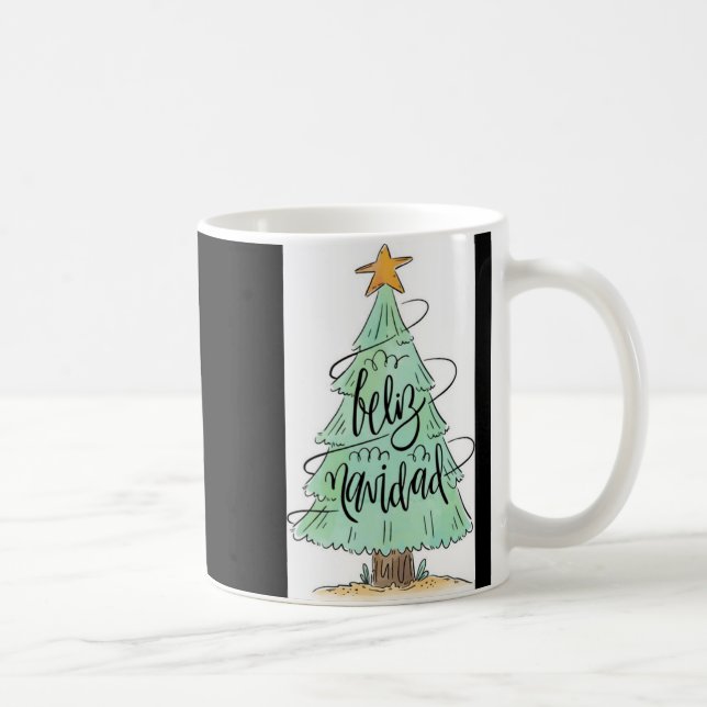 Caneca De Café Feliz Navidad Christmas Tree T Shirt  (Direita)
