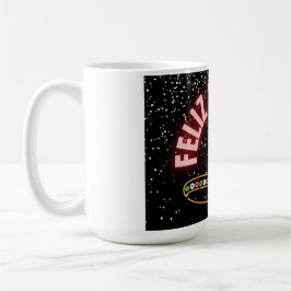 Caneca De Café Feliz Navidad Holiday Neon