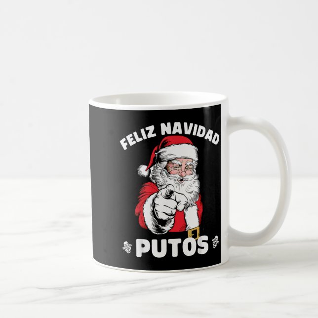 Caneca De Café Feliz Navidad Putos Shirt Merry Xmas Funny Santa  (Direita)