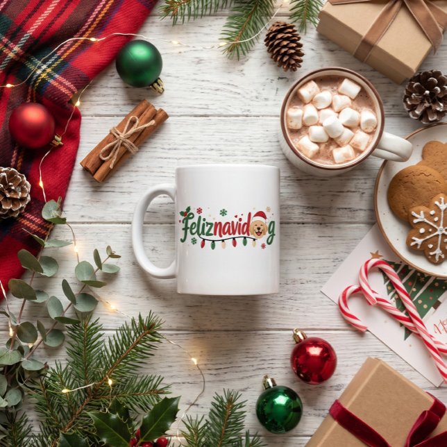 Caneca De Café Feliz Navidog  (Criador carregado)