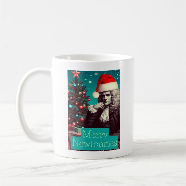 Caneca De Café Feliz Newtonmas Sir Isaac Newton (Esquerda)