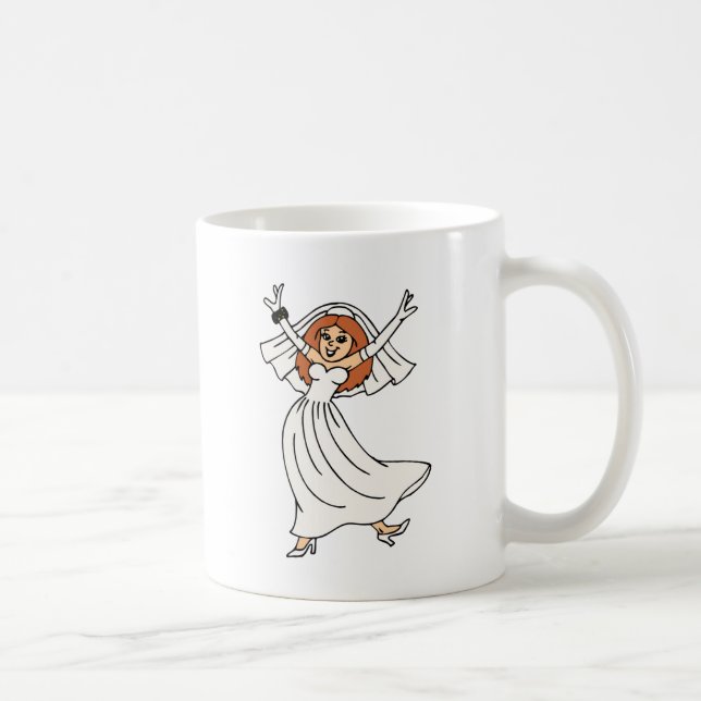 Caneca De Café Feliz Noiva No Dia Do Casamento (Direita)