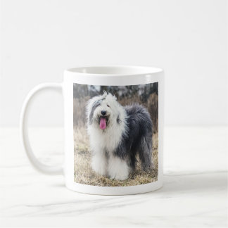 Caneca De Café Feliz Old English Sheepdog Fluffy Portrait Café 