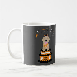 Caneca De Café Feliz Ouro de Halloween Retriever Spooky Ghost Boo
