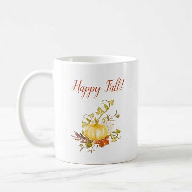 Caneca de Café Feliz Outono Abóbora de Outono (Esquerda)