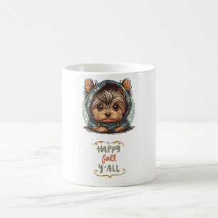 Caneca De Café Feliz Outono Para Todos Camisola de Yorkshire Terr