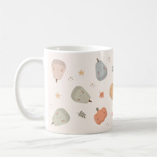 Caneca De Café Feliz Padrão de Abóbora Cuta - Mug de Café