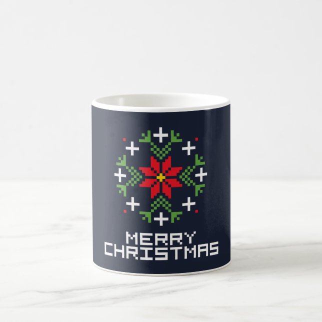Caneca De Café Feliz padrão de Natal 6 (Centro)