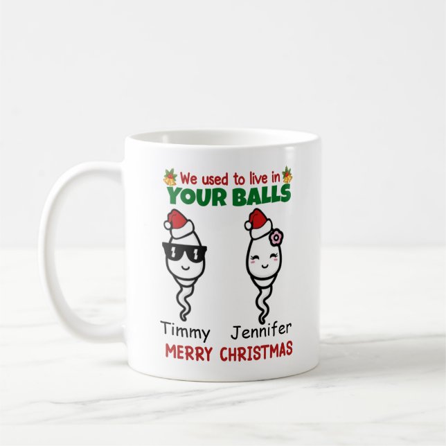 Caneca De Café Feliz pai de Natal 2 crianças (Esquerda)
