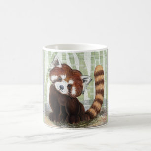 Caneca De Café Feliz Panda Vermelha