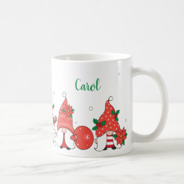 Caneca De Café Feliz Papai noel de Natal Gnomos Mug